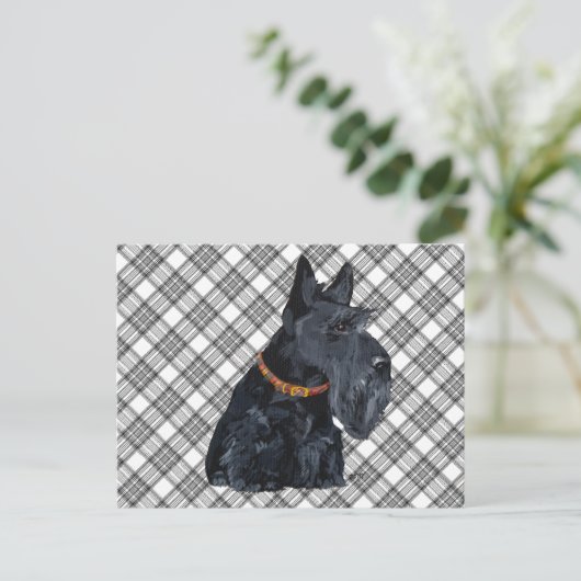 Scottish Terrier Tartan Kaart (Staand voorkant)