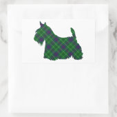 Scottish Terrier Tartan Silhouette Rechthoekige Sticker (Tas)