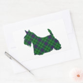 Scottish Terrier Tartan Silhouette Rechthoekige Sticker (Envelop)