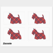 Scottish Terrier Tartan Silhouette Rechthoekige Sticker (Vel)