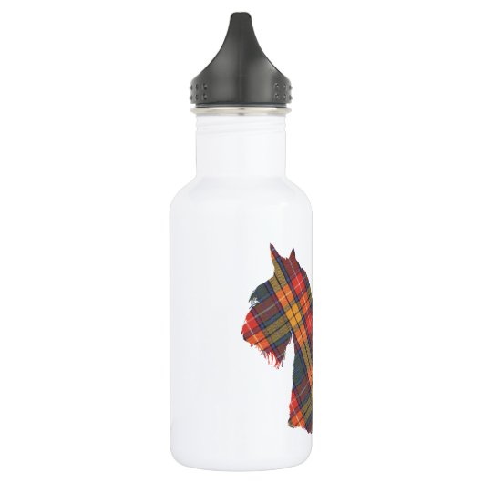 Scottish Terrier Tartan Silhouette Waterfles (Links)