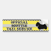 Scottish Terrier Taxi Service Bumpersticker (Voorkant)