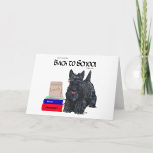 Scottish Terrier Terug naar School Wenskaart Kaart