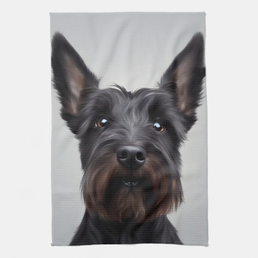 Scottish Terrier Theedoek (Verticaal)