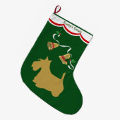 Scottish Terrier Tres Grote Kerstsok (Voorkant (Hangend))