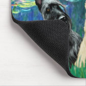 Scottish Terrier (twee-BW) - Lilies 5 Muismat (Hoek)