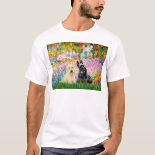 Scottish Terrier (twee BW) - Tuin T-shirt