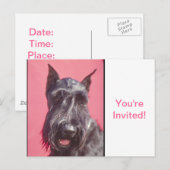Scottish Terrier Uitnodiging Briefkaart (Voorkant / Achterkant)