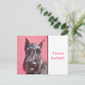 Scottish Terrier Uitnodiging Briefkaart (Staand voorkant)