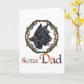 Scottish Terrier Vaderdag Kaart (Gele Bloem)