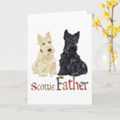Scottish Terrier Vaderdag Kaart (Gele Bloem)