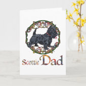 Scottish Terrier Vaderdag Kaart (Gele Bloem)