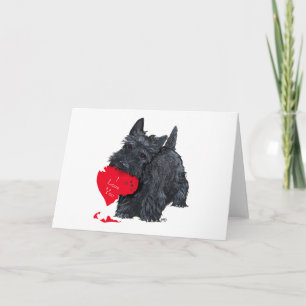 Scottish Terrier Valentijn Feestdagen Kaart
