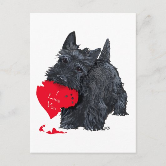 Scottish Terrier Valentijn Feestdagenkaart (Voorkant)