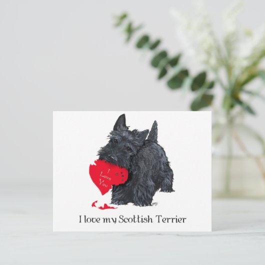 Scottish Terrier Valentijn Feestdagenkaart (Staand voorkant)