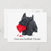Scottish Terrier Valentijn Feestdagenkaart (Voorkant / Achterkant)