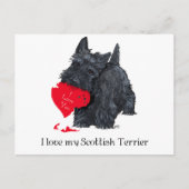Scottish Terrier Valentijn Feestdagenkaart (Voorkant)