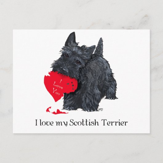Scottish Terrier Valentijn Feestdagenkaart (Voorkant)