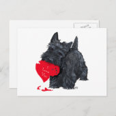 Scottish Terrier Valentijn Feestdagenkaart (Voorkant / Achterkant)