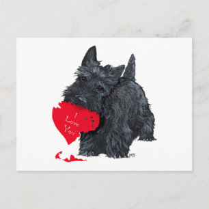 Scottish Terrier Valentijn Feestdagenkaart
