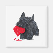 Scottish Terrier Valentijn Magneet (Voorkant)