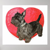Scottish Terrier Valentijn Poster (Voorkant)