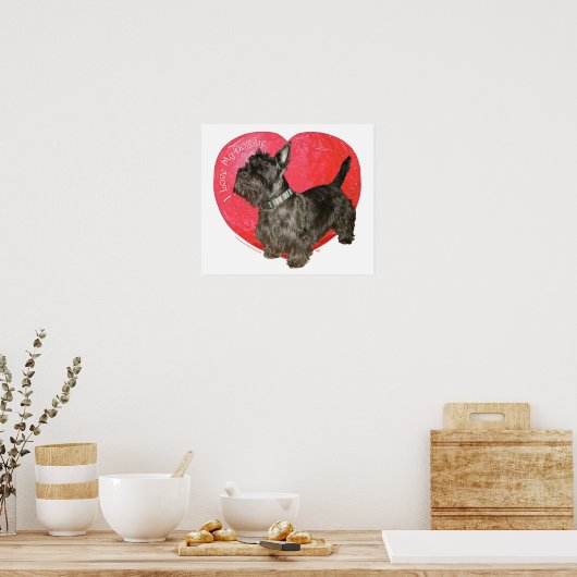 Scottish Terrier Valentijn Poster (Keuken)