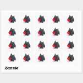Scottish Terrier Valentijn Vierkante Sticker (Vel)
