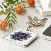 Scottish Terrier Vergeet-Me-Not Sleutelhanger (Zijkant)