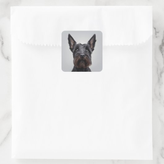 Scottish Terrier Vierkante Sticker (Tas)