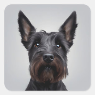 Scottish Terrier Vierkante Sticker