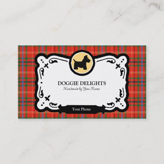 Scottish Terrier Visitekaartje of Pet Packaging (Voorkant)