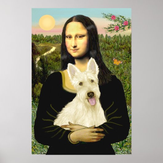 Scottish Terrier (W5) - MonaLisa Poster (Voorkant)