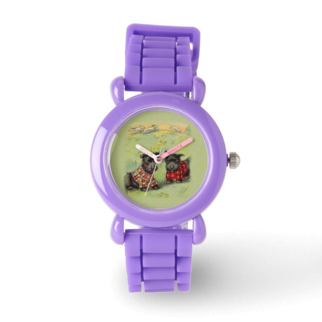 Scottish Terrier Watch Horloge (Voorkant)