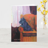 Scottish Terrier Wenskaarten Kaart (Gele Bloem)