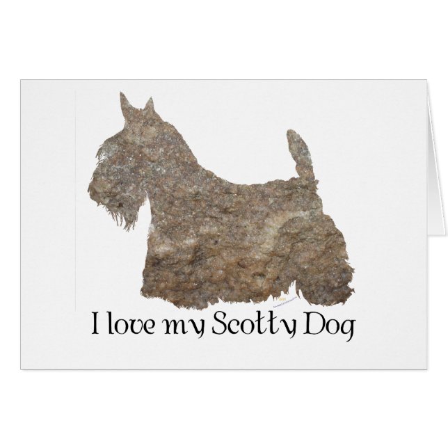 Scottish Terrier Wheaten Silhouette (Voorkant Horizontaal)