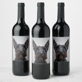 Scottish Terrier Wijn Etiket (Flessen)