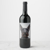 Scottish Terrier Wijn Etiket (Voorkant)