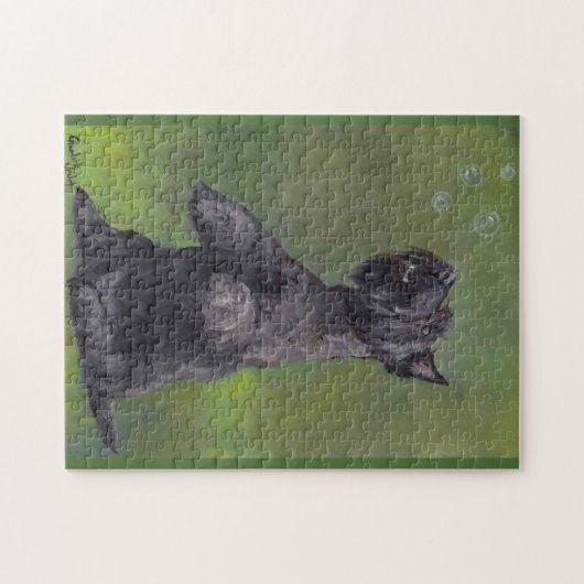 Scottish Terrier wil bruuskebaars Dog Art Puzzle Legpuzzel (Horizontaal)