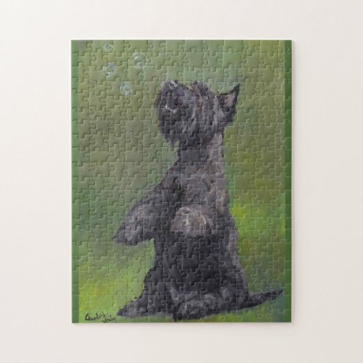 Scottish Terrier wil bruuskebaars Dog Art Puzzle Legpuzzel (Verticaal)