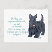 Scottish Terrier Wit & Wisdom - Talking Briefkaart (Voorkant)