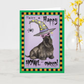 Scottish Terrier Witch Kaart (Gele Bloem)