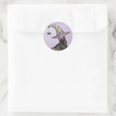 Scottish Terrier Witch Ronde Sticker (Tas)