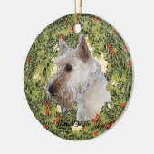 Scottish Terrier Wreath Keramisch Ornament (Links)