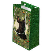 Scottish Terrier Wreath Klein Cadeauzakje (Achterkant Gekanteld)