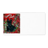 Scottish Terrier Xmas Etiket (Voorkant)