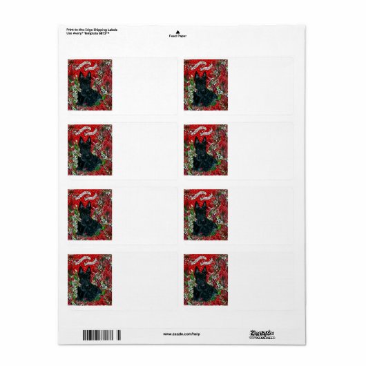 Scottish Terrier Xmas Etiket (Full Sheet)