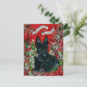 Scottish Terrier Xmas Feestdagenkaart (Staand voorkant)