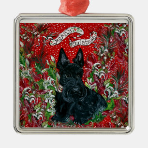 Scottish Terrier Xmas Metalen Ornament