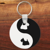 Scottish Terrier Yin Yang Sleutelhanger (Voorkant)